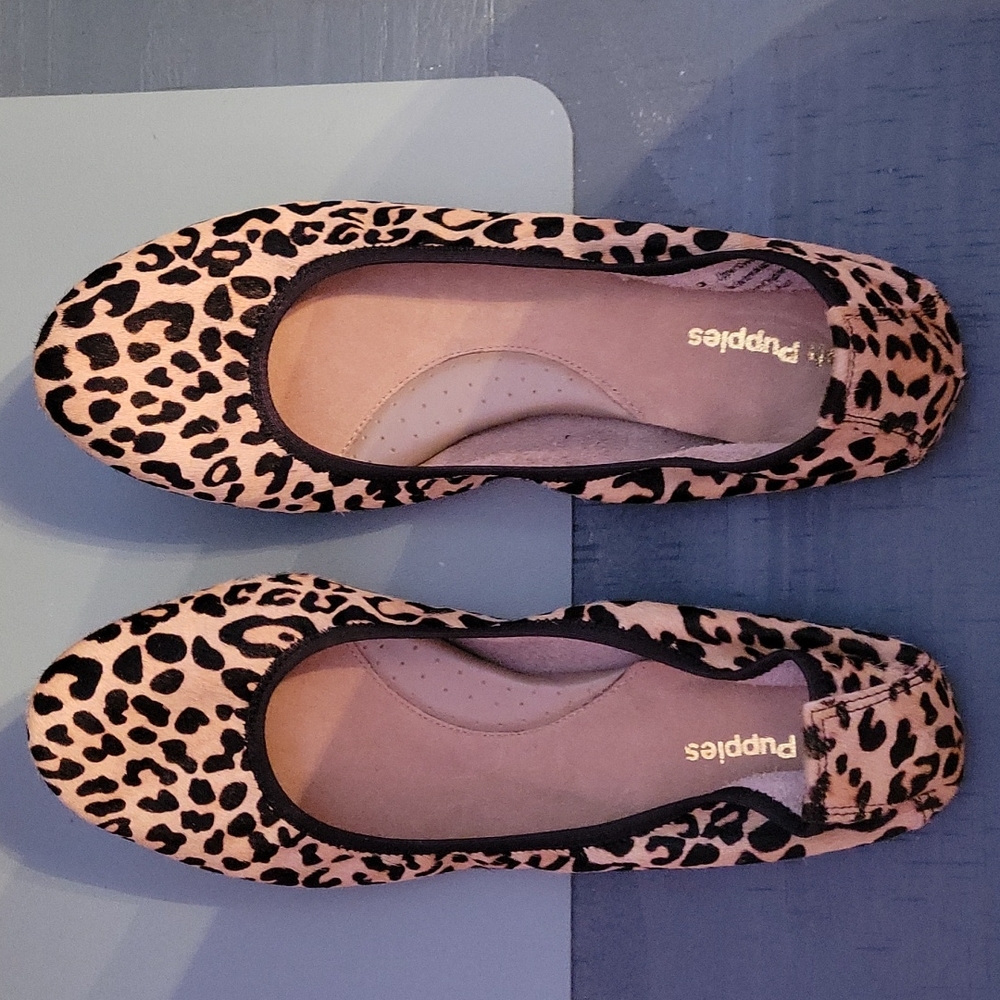 Hush Puppies Chaste Ballet Flats  - Leopard Print NWOT